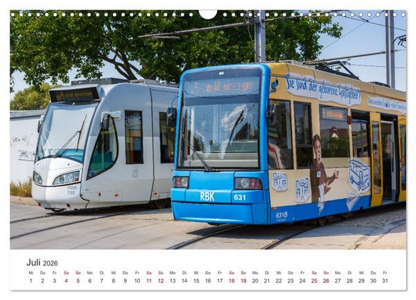 Produktbild: Trams und Stra&szlig;enbahnen (Wandkalender 2026 DIN A3 quer), CALVENDO Monatskalender