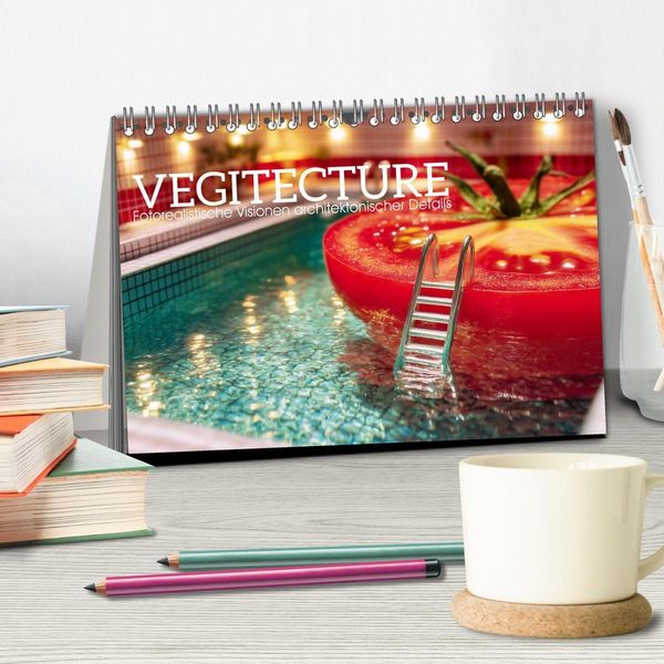 Produktbild: Vegitecture. Fotorealistische Visionen architektonischer Details (Tischkalender 2027 DIN A5 quer), CALVENDO Monatskalender