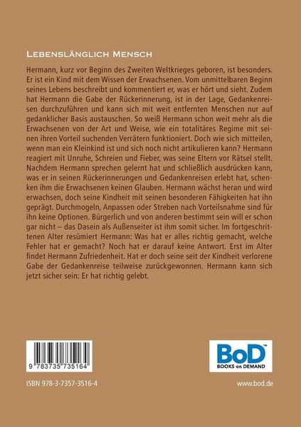 Produktbild: Lebensl&auml;nglich Mensch oder Au&szlig;enseiter, die Starken der Schwachen