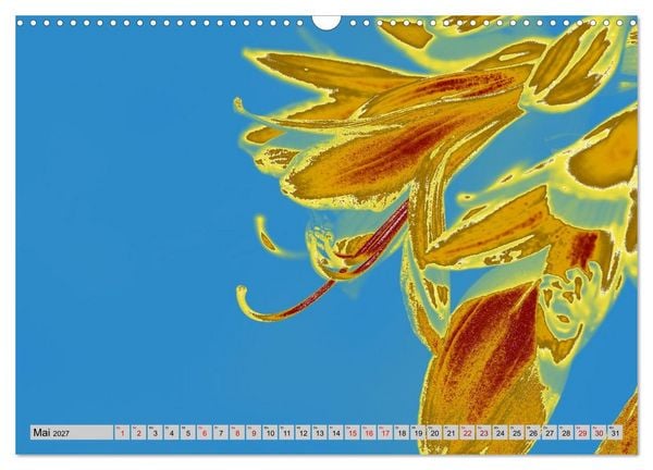 Produktbild: Blumen Pop-Art (Wandkalender 2027 DIN A3 quer), CALVENDO Monatskalender