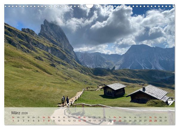 Produktbild: Alpenauszeit - Die Bergh&uuml;tten unserer Alpen (Wandkalender 2026 DIN A3 quer), CALVENDO Monatskalender