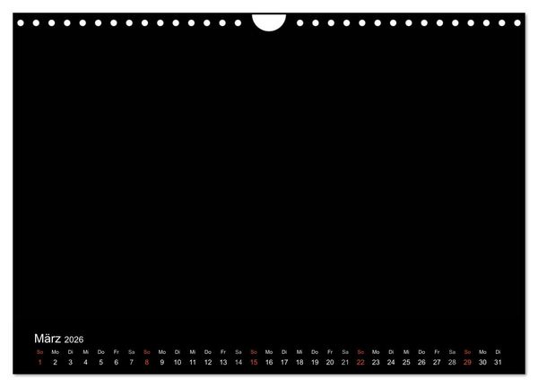 Produktbild: Bastelkalender - Schwarz (Wandkalender 2026 DIN A4 quer), CALVENDO Monatskalender
