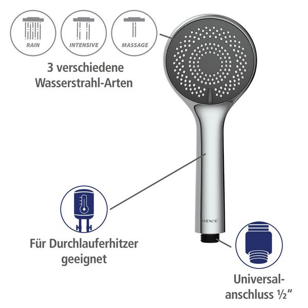 Produktbild: Duschkopf &Oslash; 9,5 cm, Universal-Handbrause