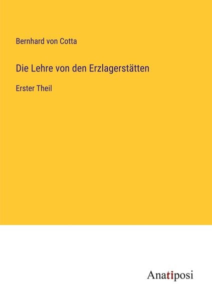 Produktbild: Die Lehre von den Erzlagerst&auml;tten