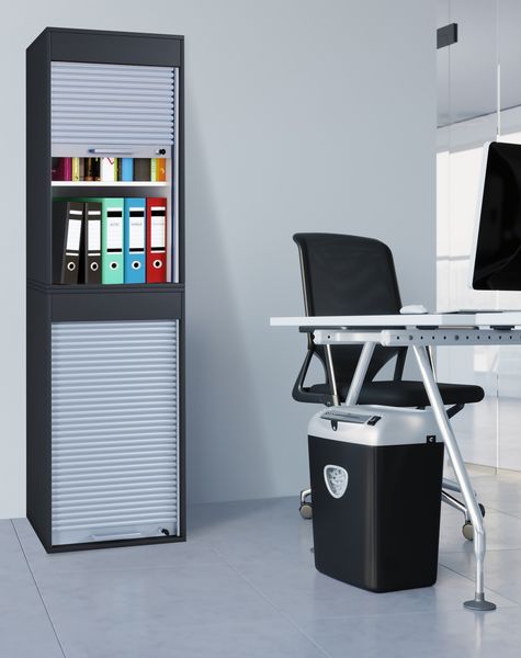Produktbild: Holz B&uuml;roschrank Aktenschrank Rollladen Aktos XL