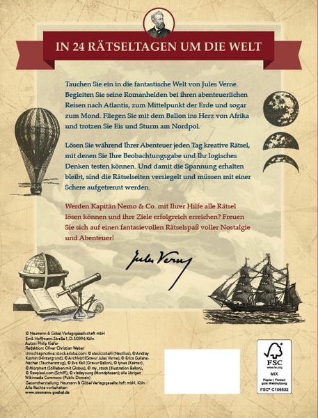 Produktbild: Jules Verne Adventskalender der Logikr&auml;tsel
