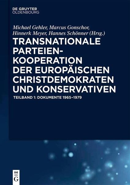 Produktbild: Transnationale Parteienkooperation der europ&auml;ischen Christdemokraten und Konservativen