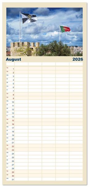 Produktbild: Familienplaner 2026 - Mein Lissabon mit 5 Spalten (Wandkalender, 21 x 45 cm) CALVENDO