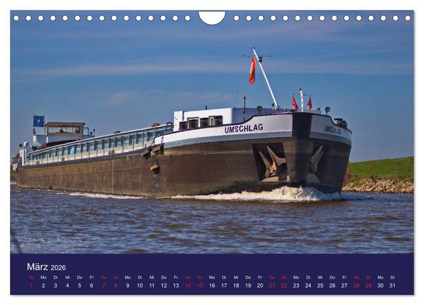 Produktbild: Binnenschiffe im Norden (Wandkalender 2026 DIN A4 quer), CALVENDO Monatskalender