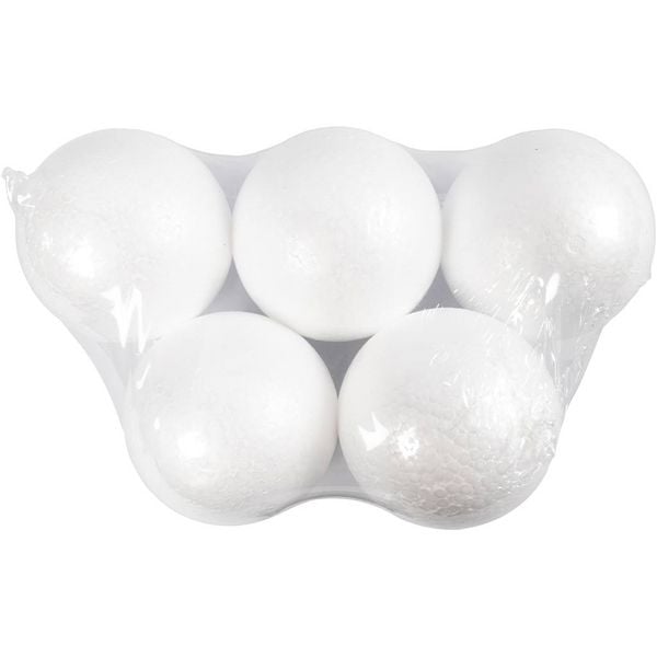 Produktbild: Creativ Company Styropor-Kugeln, D 12 cm, Wei&szlig;, 5 Stk