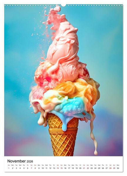 Produktbild: Iced Euphoria (High Quality Premium Wall Calendar 2026 DIN A2 portrait),CALVENDO 12 Month Wall Calendar