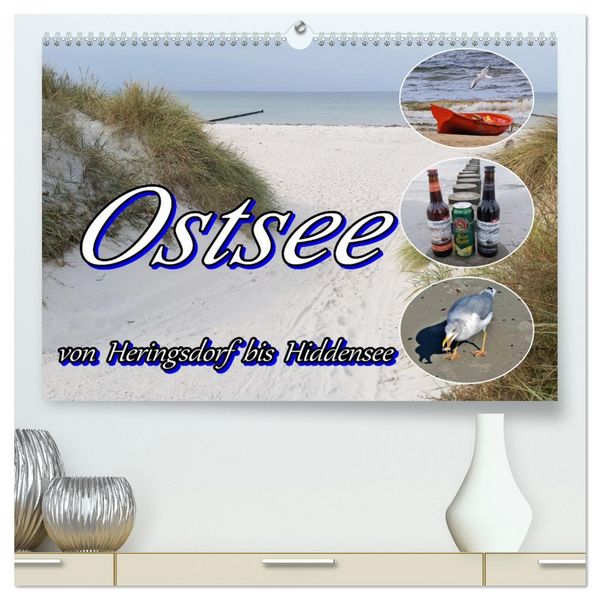 Produktbild: Ostsee von Heringsdorf bis Hiddensee (hochwertiger Premium Wandkalender 2026 DIN A2 quer), Kunstdruck in Hochglanz