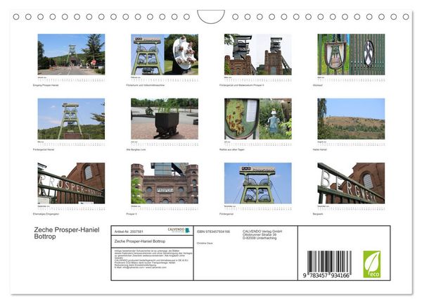 Produktbild: Zeche Prosper-Haniel Bottrop (Wandkalender 2026 DIN A4 quer), CALVENDO Monatskalender