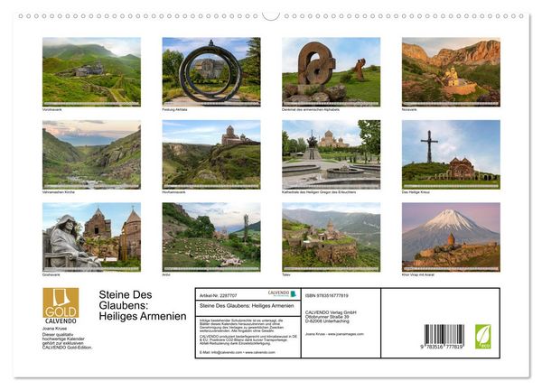 Produktbild: Steine Des Glaubens: Heiliges Armenien (hochwertiger Premium Wandkalender 2027 DIN A2 quer), Kunstdruck in Hochglanz