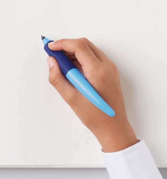 Produktbild: STABILO Tintenroller Rechtshänder - EASYoriginal dunkel-/hellblau - Einzelstift - blau (löschbar) inkl. Patrone