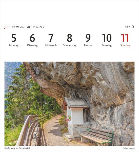 Produktbild: S&uuml;dtirol Sehnsuchtskalender 2027 - Wochenkalender mit 53 Postkarten