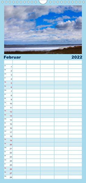Produktbild: Familienplaner Ostsee im Winter (Wandkalender 2022 , 21 cm x 45 cm, hoch)