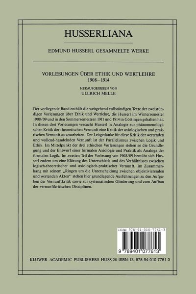 Produktbild: Vorlesungen &uuml;ber Ethik und Wertlehre 1908&ndash;1914