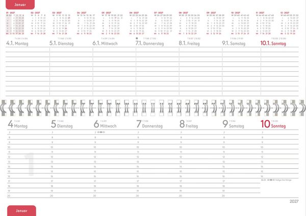 Produktbild: Tischquerkalender Style Marmor 2027
