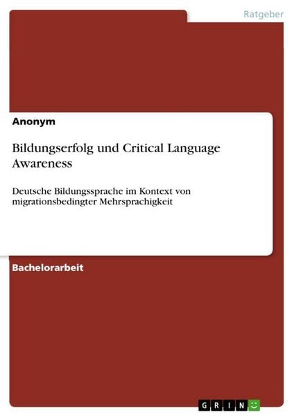 Produktbild: Bildungserfolg und Critical Language Awareness