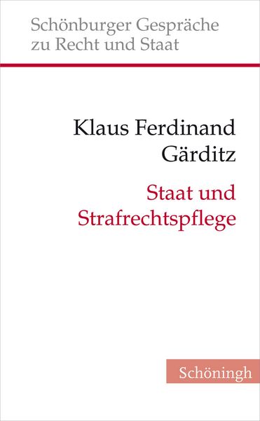 Produktbild: Staat und Strafrechtspflege