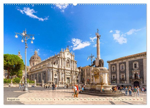 Produktbild: Sizilien, &Auml;tna-Catania-Cefalu-Messina-Syrakus-Taormina-Tindari (hochwertiger Premium Wandkalender 2026 DIN A2 quer), Kunstdruck in Hochglanz