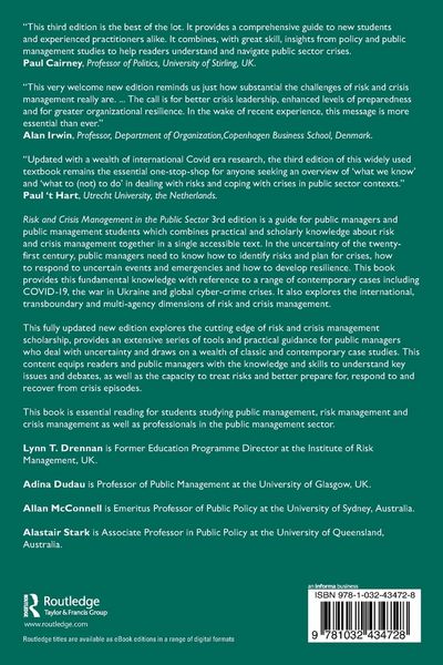 Produktbild: Risk and Crisis Management in the Public Sector