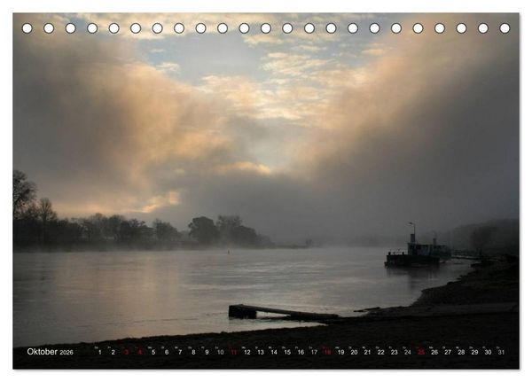Produktbild: Die Elbe in Dresden-Laubegast (Tischkalender 2026 DIN A5 quer), CALVENDO Monatskalender