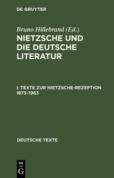 Produktbild: Texte zur Nietzsche-Rezeption 1873-1963