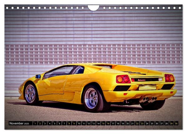 Produktbild: Ein Teufel in Gelb Lamborghini Diablo PHOTOART (Wandkalender 2025 DIN A4 quer), CALVENDO Monatskalender
