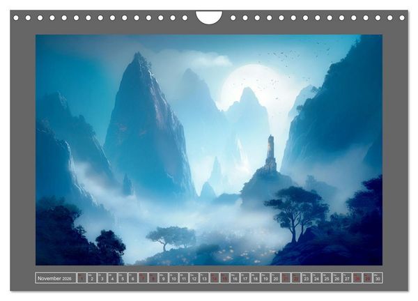 Produktbild: Tr&auml;umereien in Blau (Wandkalender 2026 DIN A4 quer), CALVENDO Monatskalender