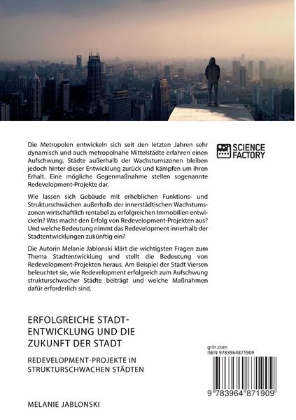 Produktbild: Erfolgreiche Stadtentwicklung und die Zukunft der Stadt. Redevelopment-Projekte in strukturschwachen St&auml;dten