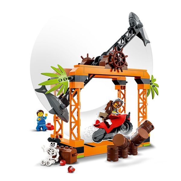 LEGO City Stuntz 60342 Hainangriff-Stuntchallenge mit Spielzeug-Motorrad