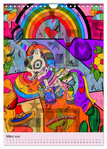 Produktbild: Nico Bielows Dia los Muertos (Wandkalender 2026 DIN A4 hoch), CALVENDO Monatskalender