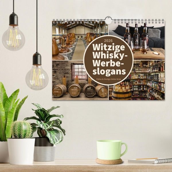 Produktbild: Witzige Whisky-Werbeslogans (Wandkalender 2026 DIN A4 quer), CALVENDO Monatskalender