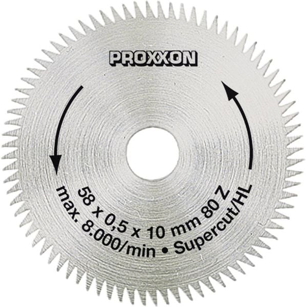 Proxxon Micromot 28 014 Kreissägeblatt 58 x 10 x 0.5mm Zähneanzahl: 80 1St.