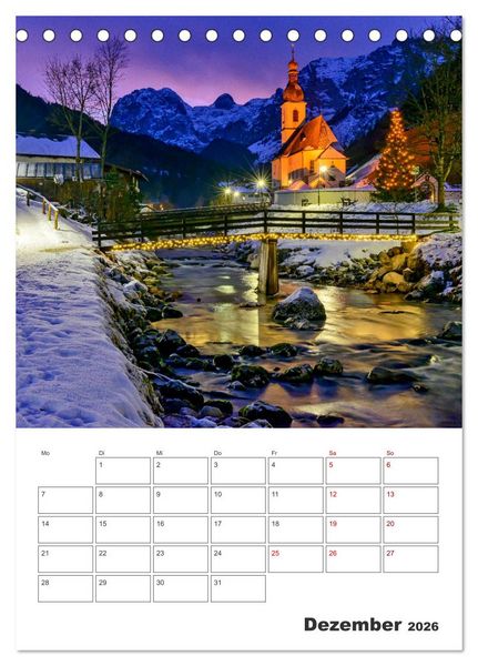 Produktbild: Oberbayerische Alpen (Tischkalender 2026 DIN A5 hoch), CALVENDO Monatskalender