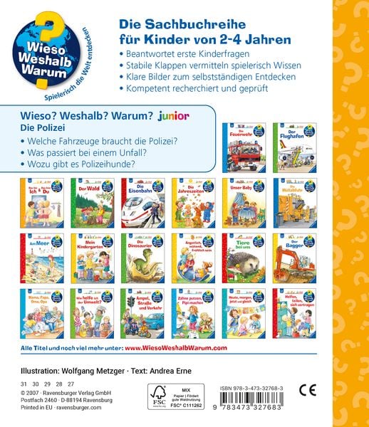 Produktbild: Die Polizei / Wieso? Weshalb? Warum? Junior Bd. 18