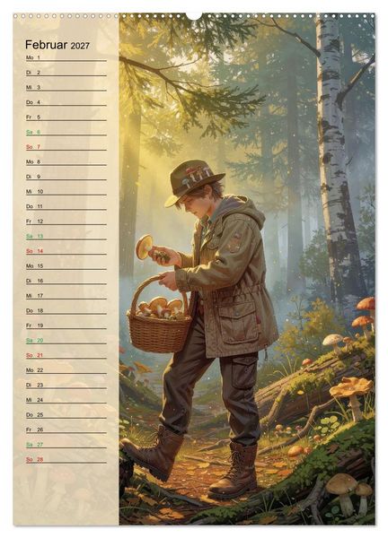 Produktbild: Pilze wie im M&auml;rchen (hochwertiger Premium Wandkalender 2027 DIN A2 hoch), Kunstdruck in Hochglanz