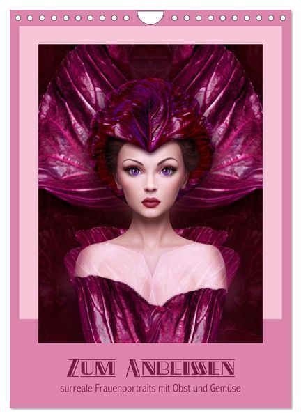 Produktbild: Zum Anbeissen - surreale Frauenportraits mit Obst und Gem&uuml;se (Wandkalender 2026 DIN A4 hoch), CALVENDO Monatskalender