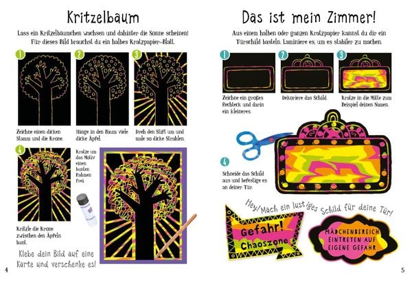 Produktbild: Kratzbilder f&uuml;r Kinder: Kreative Kratzkunst: Neon