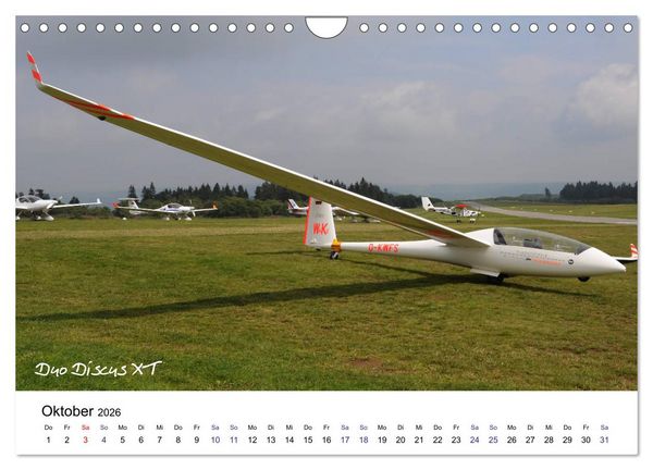 Produktbild: Fliegerschule Wasserkuppe (Wandkalender 2026 DIN A4 quer), CALVENDO Monatskalender