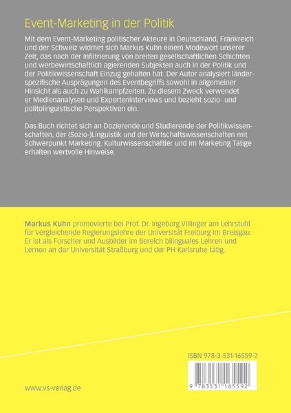 Produktbild: Event-Marketing in der Politik