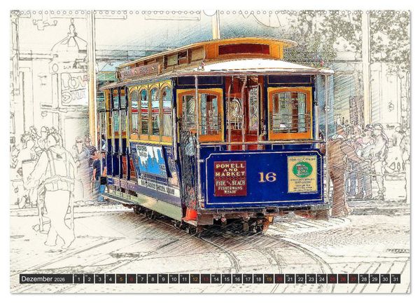 Produktbild: Stra&szlig;enbahn Faszination (Wandkalender 2026 DIN A2 quer), CALVENDO Monatskalender