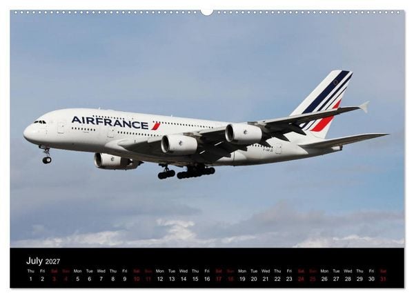 Produktbild: A380 SuperJumbo (High Quality Premium Wall Calendar 2027 DIN A2 landscape),CALVENDO 12 Month Wall Calendar