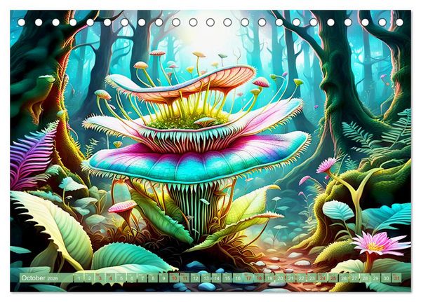Produktbild: Intergalactic garden (Desk Calendar 2026 DIN A5 landscape), CALVENDO 12 Month DeskCalendar