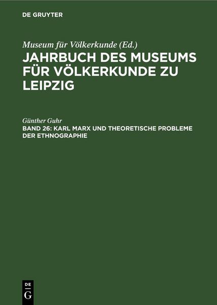 Produktbild: Karl Marx und theoretische Probleme der Ethnographie