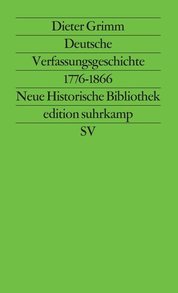 Produktbild: Deutsche Verfassungsgeschichte 1776–1866