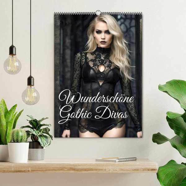 Produktbild: Wunderschöne Gothic Divas (Wandkalender 2026 DIN A2 hoch), CALVENDO Monatskalender