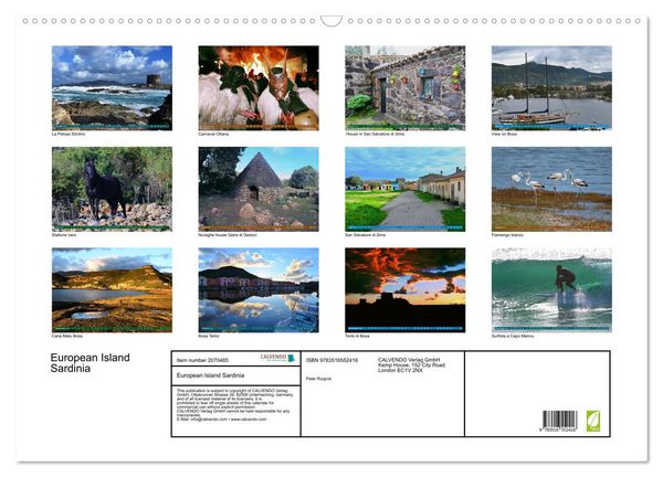 Produktbild: European Island Sardinia (Wall Calendar 2026 DIN A2 landscape), CALVENDO 12 Month Wall Calendar